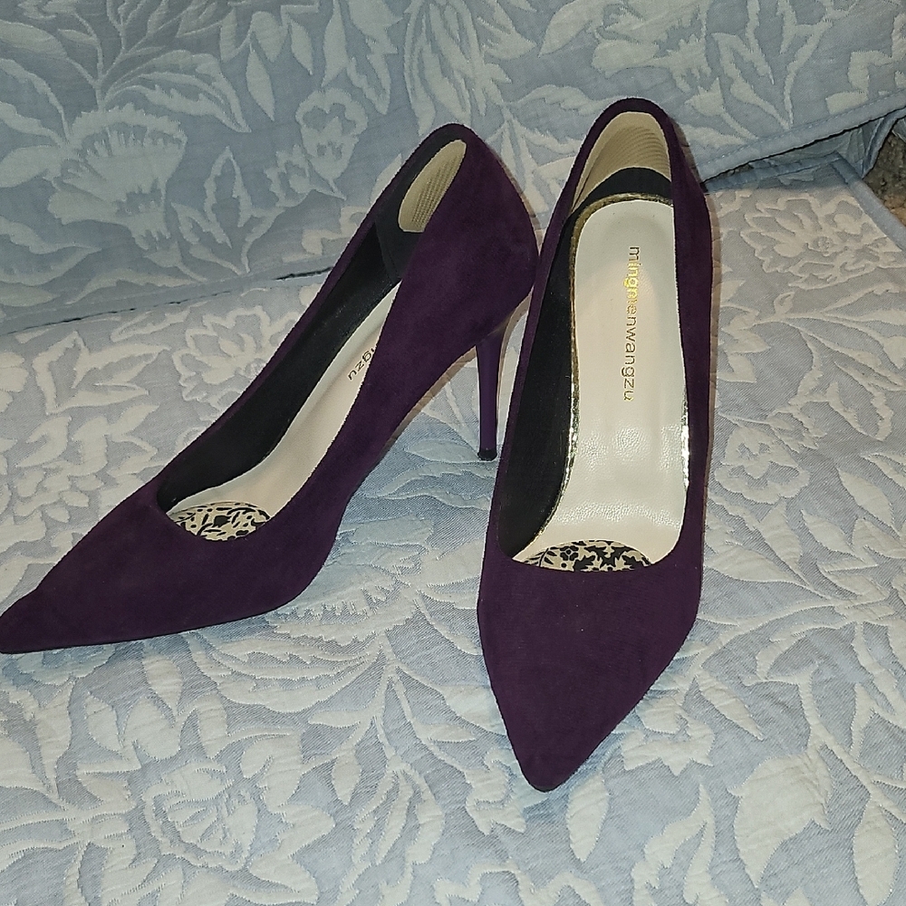 Purple Suede Women's Heels